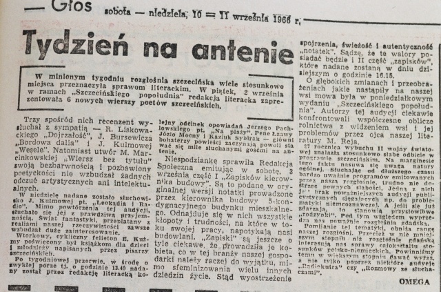 Piszą o Radiu Szczecin Lata 60.