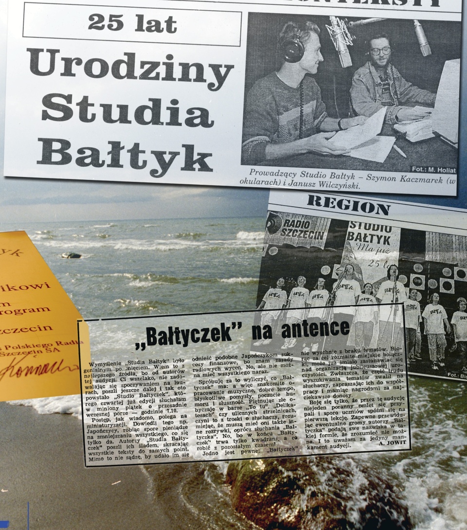 Prasa o "Studiu Bałtyk". Fot. z albumu 60 lat Polskiego Radia Szczecin, pod red. Mariana Kowalskiego