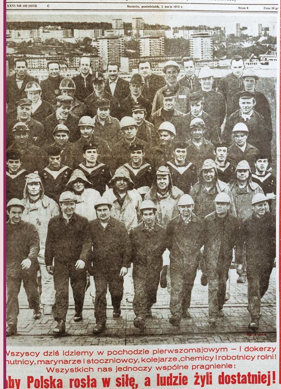 1 Maja 1972 r. w "Głosie Szczecińskim". Fot. z albumu "60 lat Polskiego Radia Szczecin" pod red. Mariana Kowalskiego