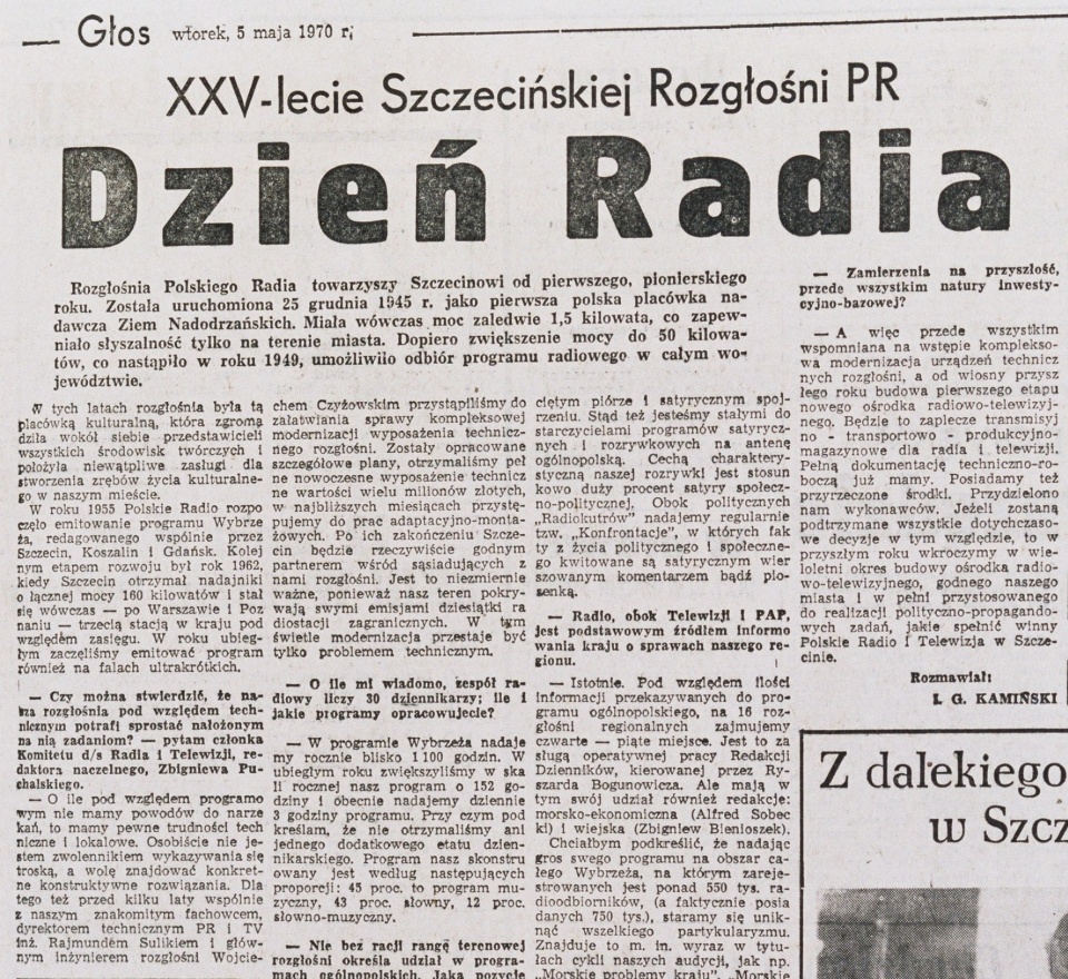 Piszą o nas. Radio Szczecin w szczecińskiej prasie
