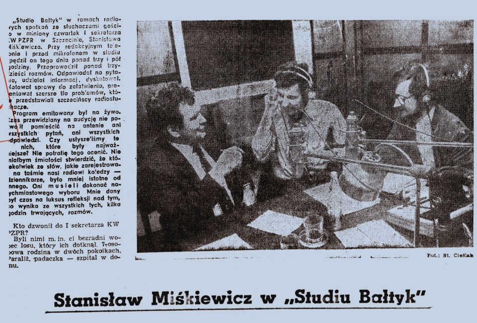 O tej audycji pisała szczecińska prasa. Fot. ze zbiorów Radia Szczecin
