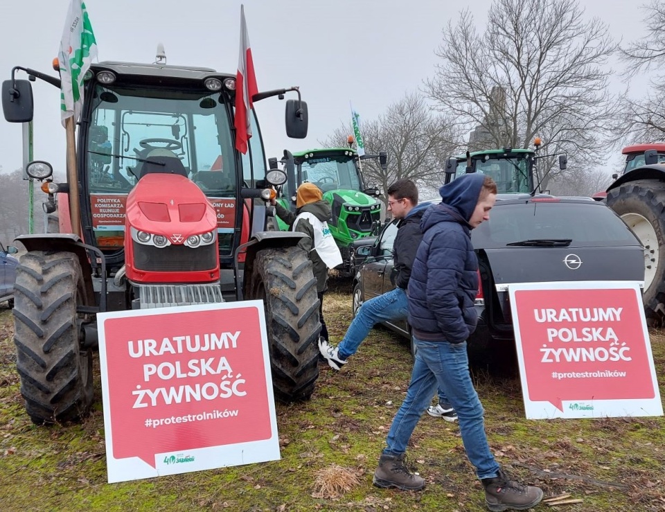 Protest rolników w Wapnicy