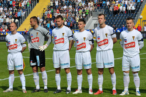 Pogoń Szczecin przegrała w Łodzi z Widzewem 1:2 w meczu 32 kolejki rozgrywek o mistrzostwo I ligi.
