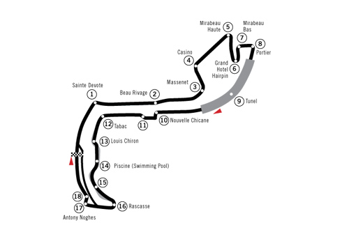 Sebastian Vettel wygrał pierwszy trening przed Grand Prix Monako. Poważne kłopoty z bolidem miał jego kolega zespołu Red Bull Racing Mark Webber, który nie zaliczył żadnego pomiaru czasu.