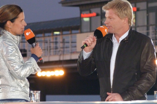 Gwiazdą studia "na wodzie" był Oliver Kahn, były bramkarz kadry Niemiec oraz Bayernu Monachium. Fot. Tomasz Chaciński [PR Szczecin] Oliver Kahn w Heringsdorfie [ZDJĘCIA]