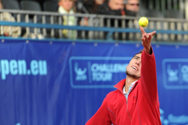 Jerzy Janowicz pokonał Ukraińca Artema Smirnowa 6:3, 6:1. Fot. Łukasz Szełemej [PR Szczecin] Polak w ćwierćfinale Pekao Szczecin Open! [ZDJĘCIA]