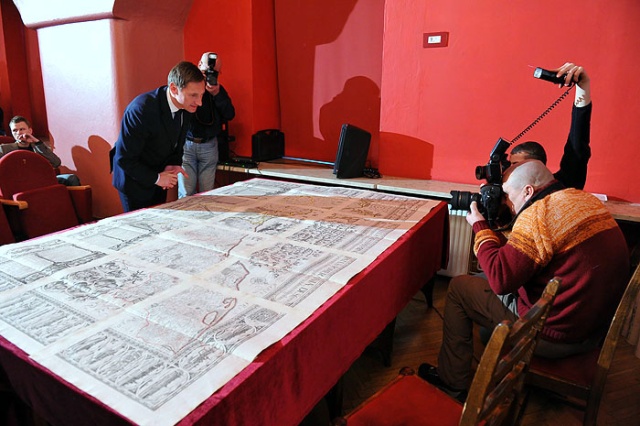 Osiemnastowieczna Wielka Mapa Księstwa Pomorskiego zwana Mapą Lubinusa zakupiona przez Zamek Książąt Pomorskich została oficjalnie zaprezentowana.