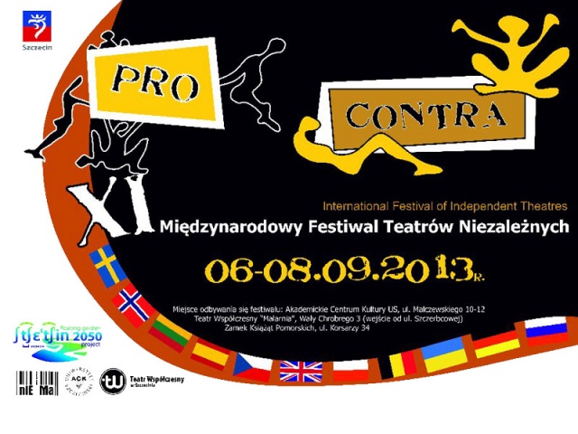 Międzynarodowy Festiwal Teatrów Niezależnych Pro Contra startuje w piątek w Szczecinie. Przegląd jest prezentacją różnych form teatralnych.