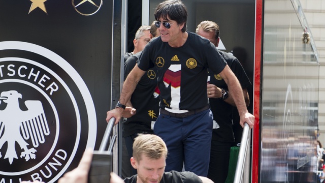 Selekcjoner reprezentacji Joachim Loew. Fot. Tomasz Chaciński [Radio Szczecin] Piłkarze już w domu. Berlin wita mistrzów świata [WIDEO, DUŻO ZDJĘĆ]