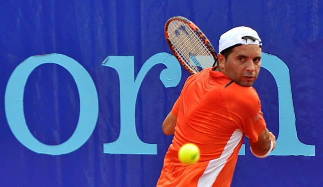Luca Pouille (FRA) - Albert Montanes (ESP) (na zdj.). Fot. Łukasz Szełemej [Radio Szczecin] Kamil Majchrzak w ćwierćfinale Pekao Szczecin Open [ZDJĘCIA]
