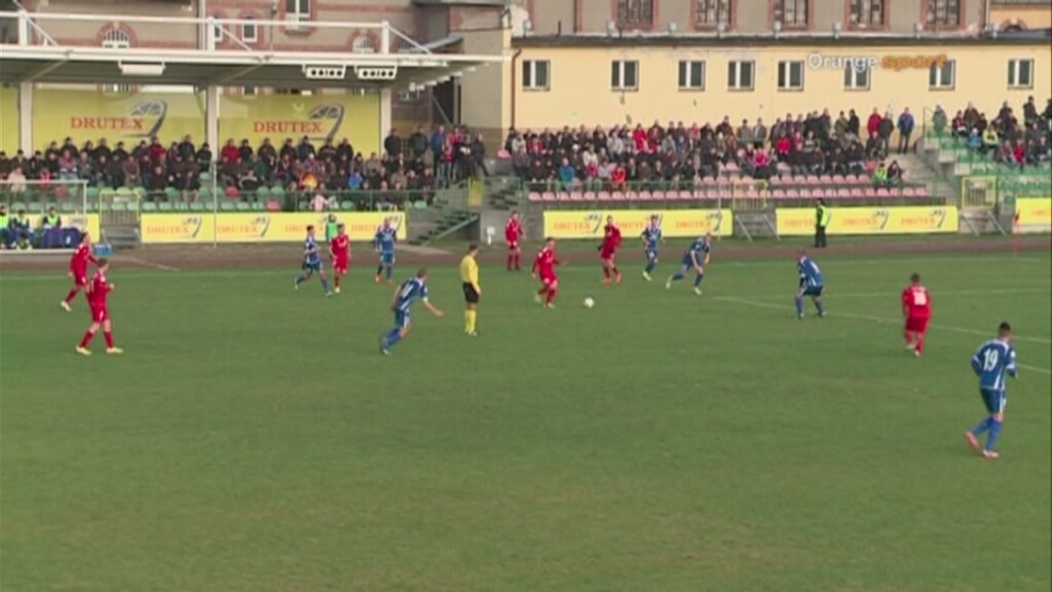 Piłkarze Floty Świnoujście zremisowali w sobotę z Bytovią Bytów 1:1 w 16. kolejce rozgrywek o mistrzostwo I ligi. Fot. Orange sport/x-news