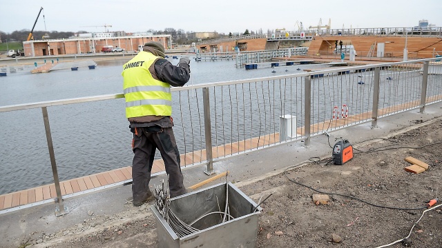 Fot. Jarosław Gaszyński [Radio Szczecin] Port jachtowy przy Wyspie Grodzkiej prawie gotowy [ZDJĘCIA, WIDEO]