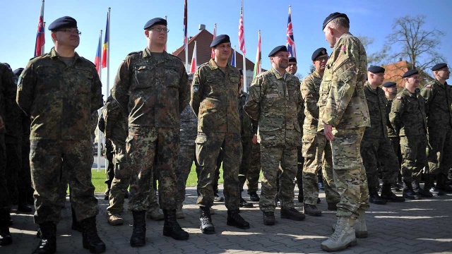 Korpus NATO w Szczecinie. Fot. Łukasz Szełemej [Radio Szczecin] Szczecin jest kluczowym punktem na mapie NATO [ZDJĘCIA, WIDEO]