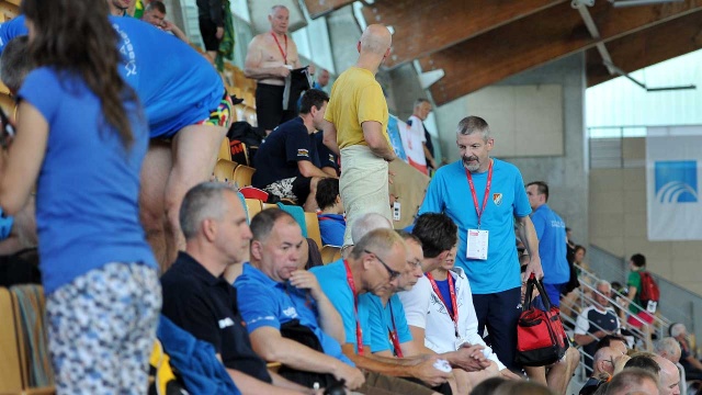 Mistrzostwa polski w pływaniu Masters na Floating Arenie. Fot. Łukasz Szełemej [Radio Szczecin] Zakończyli sportowe kariery, ale dalej chcą się ścigać [ZDJĘCIA, WIDEO]