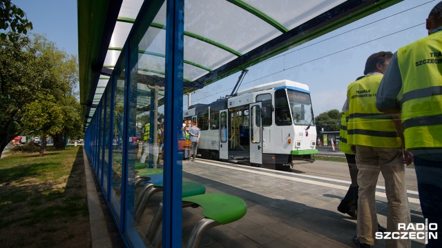 Wtorkowy test trasy Szczecińskiego Szybkiego Tramwaju. Fot. Konrad Nowak [Radio Szczecin] Pierwsze testy szczecińskiego szybkiego tramwaju [WIDEO, ZDJĘCIA]