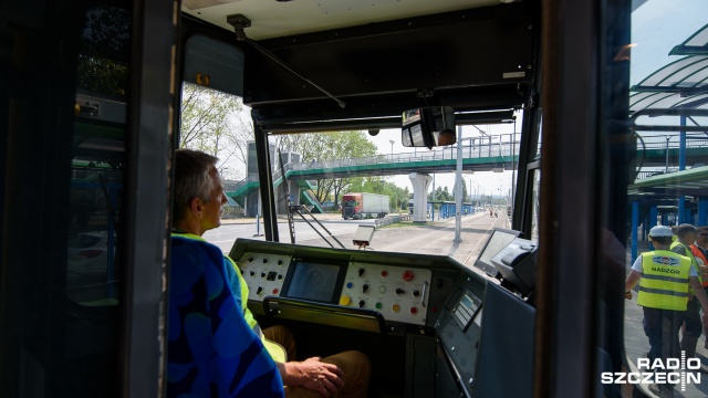 Wtorkowy test trasy Szczecińskiego Szybkiego Tramwaju. Fot. Konrad Nowak [Radio Szczecin] Pierwsze testy szczecińskiego szybkiego tramwaju [WIDEO, ZDJĘCIA]