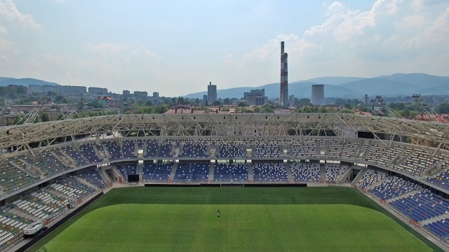 Stadion w Bielsku-Białej. Fot. Radio Szczecin Jak budują stadiony w Bielsku-Białej i Zabrzu? [WIDEO, ZDJĘCIA]