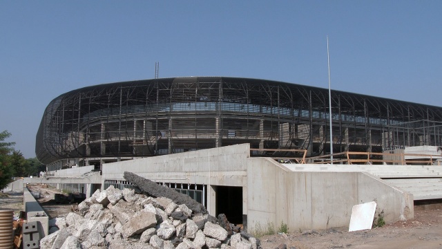 Stadion w Zabrzu. Fot. Radio Szczecin Jak budują stadiony w Bielsku-Białej i Zabrzu? [WIDEO, ZDJĘCIA]