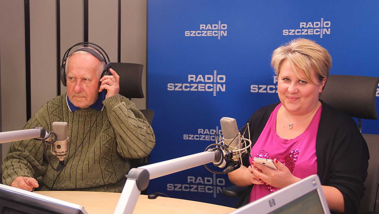 Radiowa rodzina: Zbigniew Arabski i córka Anna Arabska-Szmajdzińska. Fot. Piotr Kołodziejski [Radio Szczecin]