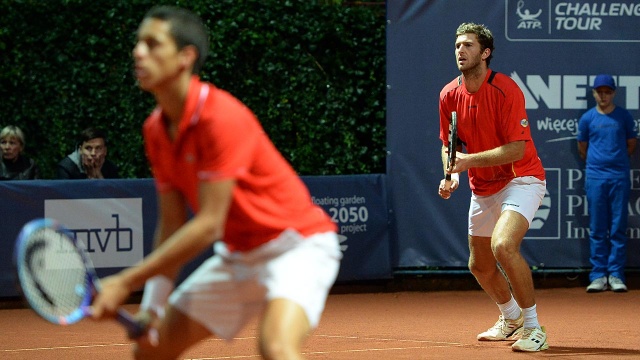 Tristan Lamasine i Fabrice Martin na Pekao Szczecin Open 2015. Fot. Łukasz Szełemej [Radio Szczecin] Finał debla rozstrzygnięty [WIDEO, DUŻO ZDJĘĆ]