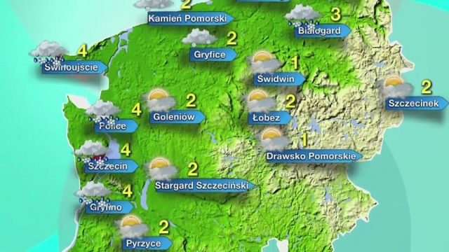 Temperatura w regionie od jednego stopnia Celsjusza w m.in. Drawsku Pomorskim, po cztery Szczecinie, Policach i Gryfinie. Po południu w regionie spodziewane są opady deszczu ze śniegiem.