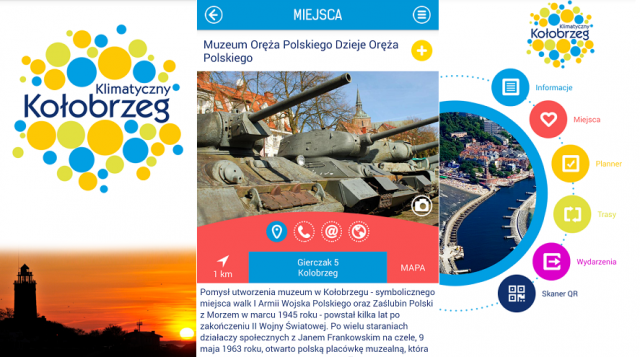 Miasto Kołobrzeg nominowane do ogólnopolskiego konkursu na najlepszą aplikację mobilną. Klimatyczny Kołobrzeg to telefoniczny przewodnik po mieście, znajdziemy w nim propozycje tras pieszych, rowerowych i kajakowych, bazę noclegową i gastronomiczną oraz najważniejsze atrakcje turystyczne miasta.