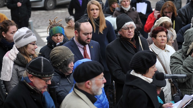 Kadisz, czyli żydowska modlitwa zabrzmiała w piątek w miejscu dawnej synagogi w Szczecinie.
