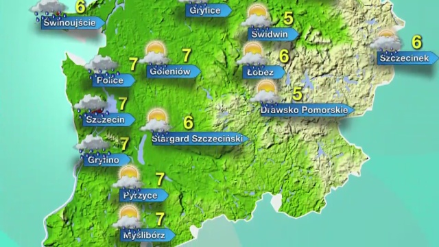 Temperatura podskoczy do siedmiu stopni powyżej zera. Padać może w całym regionie.