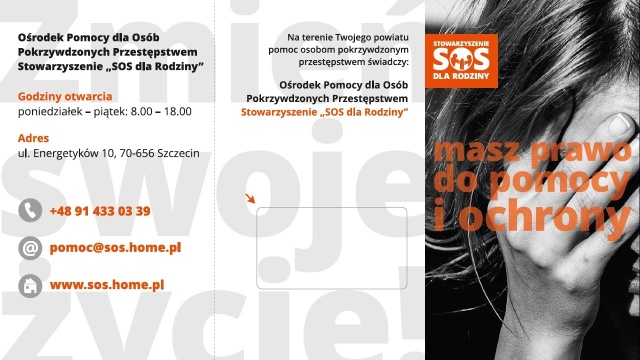 Na bezpłatną pomoc specjalistów z różnych dziedzin liczyć mogą od 8 kwietnia mieszkańcy województwa zachodniopomorskiego, którzy zostali pokrzywdzeni przez przestępców.