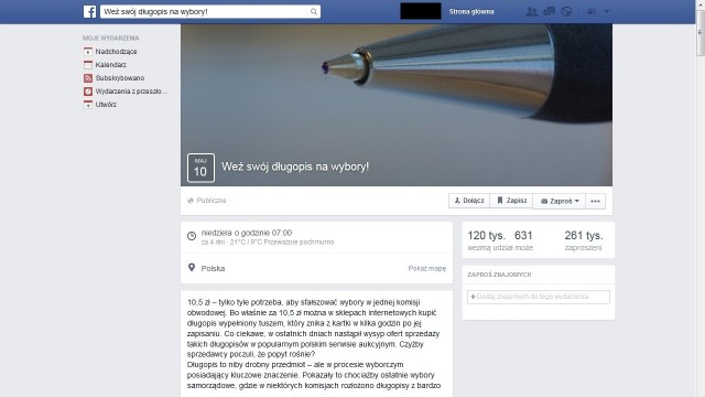 Weź swój długopis na wybory, bo te w lokalach wyborczych mogą być wypełnione tuszem sympatycznym. Przestrzegają internauci na Facebooku.