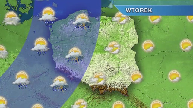 We wtorek temperatura w regionie oscylować będzie w okolicach 17 stopni Celsjusza - w Świnoujściu, do 21 w większości województwa.