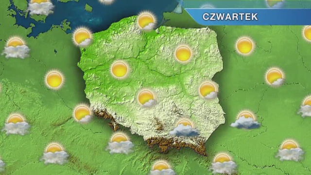 Temperatury w regionie będą oscylować w granicach 17-23 stopni Celsjusza.