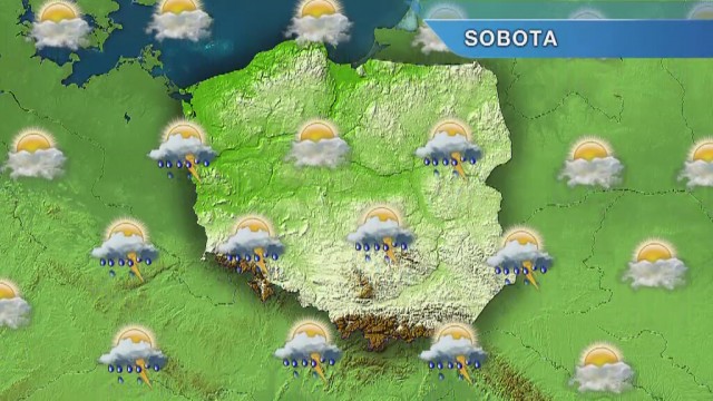 W sobotę będzie ciepło i deszczowo. Temperatura w regionie oscylować będzie w okolicach 24-29 stopni Celsjusza.