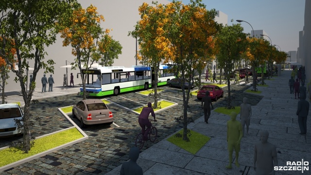 Miejski architekt przedstawił szczecińskim radnym cztery pomysły na ożywienie reprezentacyjnej niegdyś alei Wojska Polskiego w centrum. Od kosmetycznych poprawek istniejącego stanu - do istotnej zmiany organizacji ruchu.