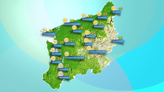 Temperatura w regionie oscylować będzie w granicach 25-27 stopni Celsjusza.