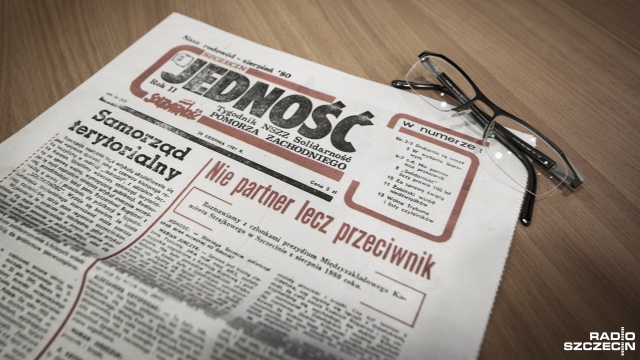 Przedruk Tygodnika Jedność, który zaczął się ukazywać podczas sierpniowych strajków, wydała szczecińska Solidarność z okazji 35-lecia powstania związku.