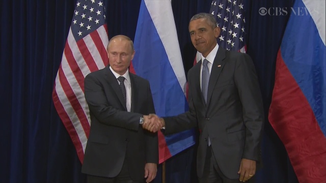 Rozmawiali o sytuacji w Syrii i na Ukrainie - prezydenci USA Barack Obama i Rosji Władimir Putin spotkali się w czasie trwającego w Nowym Jorku Zgromadzenia Ogólnego ONZ. Zamiast planowanej niespełna godziny, rozmowy przeciągnęły się do półtorej godziny-donoszą korespondenci.