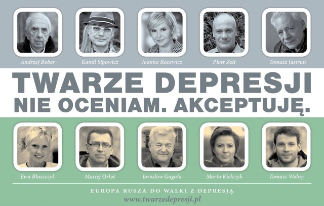 Znani ludzie mówią otwarcie, że cierpieli na depresję. Ruszyła kampania Twarze depresji. Nie oceniam, akceptuję. W akcję zaangażowali się między innymi dziennikarka Joanna Racewicz czy aktor Piotr Zelt.