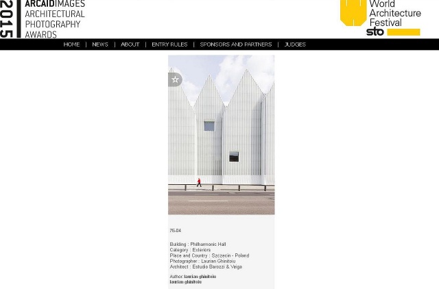 Fotograf z Rumunii zrobił zdjęcie nowej szczecińskiej Filharmonii i znalazł się w finale prestiżowego międzynarodowego konkursu fotografii architektury Arcaid Awards 2015.