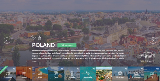 Polska to miejsce warte odwiedzenia - nasz kraj po raz pierwszy został wyróżniony w prestiżowym plebiscycie Lonely Planet, który wskazuje najbardziej wartościowe turystycznie regiony świata.