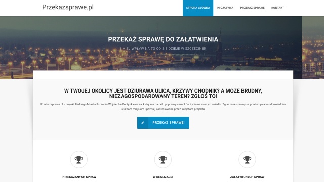Na stronie przekazsprawe.pl mieszkańcy miasta mogą zgłaszać problemy, z którymi spotykają się na ulicach.