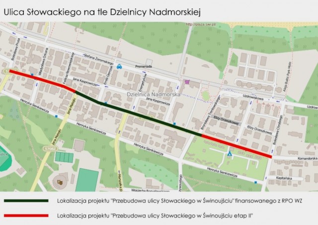 Świnoujście dokończy przebudowę ulicy Słowackiego. Miasto ma już plan i fundusze - trzy miliony złotych.