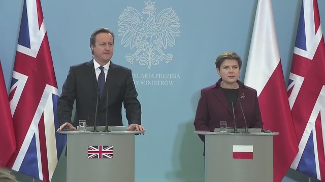 Polsce zależy na tym, żeby Wielka Brytania była nadal członkiem Unii Europejskiej - mówiła po spotkaniu z premierem tego kraju Davidem Cameronem Beata Szydło.