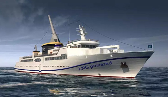 Pierwszy niemiecki prom napędzany gazem LNG, Helgoland wypłynął w swój dziewiczy rejs.