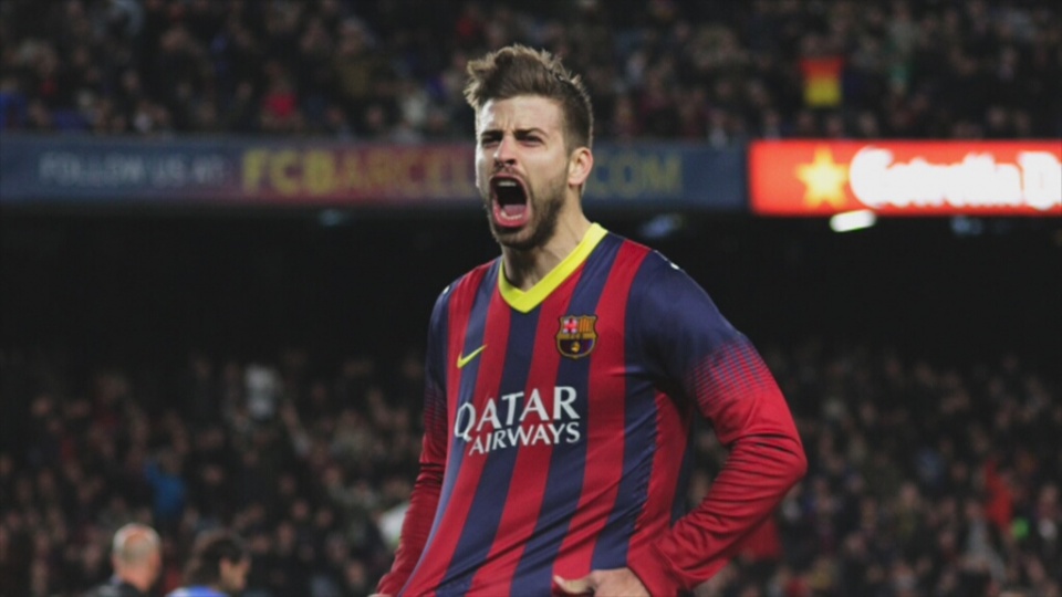 Obrońca FC Barcelony Gerard Pique. Fot. Foto Olimpik/x-news