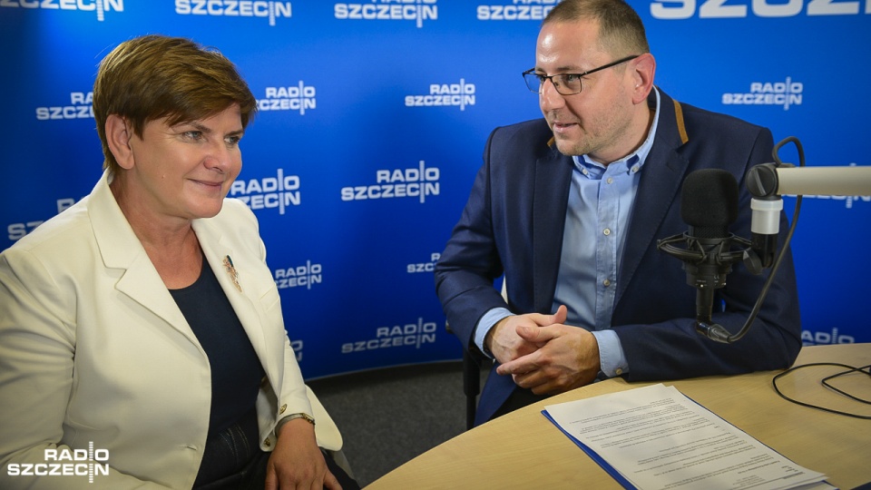 Beata Szydło i Tomasz Chaciński. Fot. Jarosław Gaszynski [Radio Szczecin]