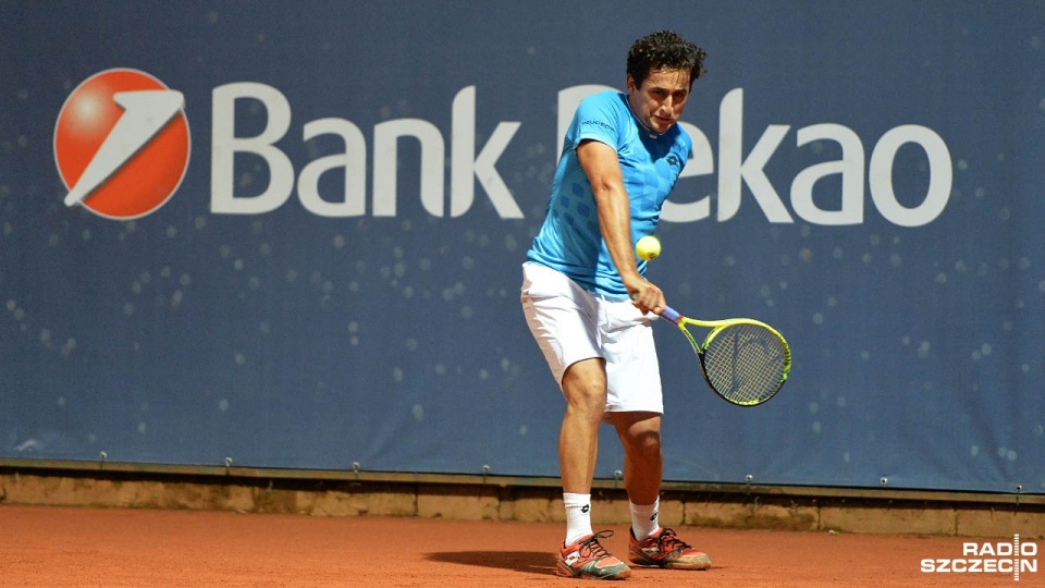 Ostatnie wolne miejsce w półfinale zajął Hiszpan Nicolas Almagro. Fot. Łukasz Szełemej [Radio Szczecin]