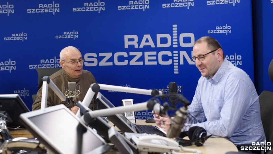 Dominikanin ojciec Tomasz Alexiewicz był gościem "Rozmów pod Krawatem". Fot. Konrad Nowak [Radio Szczecin]