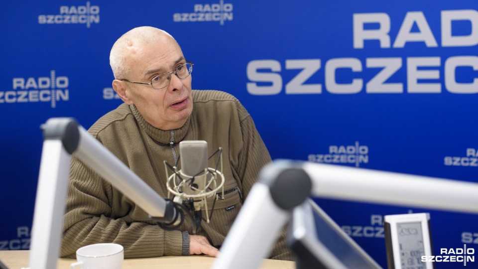 Dominikanin ojciec Tomasz Alexiewicz był gościem "Rozmów pod Krawatem". Fot. Konrad Nowak [Radio Szczecin]