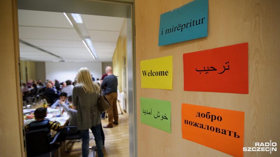 Spotkanie powitalne zorganizowały we wtorek władze przygranicznej gminy. Fot. Konrad Nowak [Radio Szczecin]